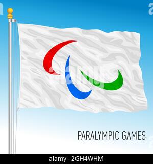 Paralympics Games flag, international sports organization, vector illustration Stock Vector