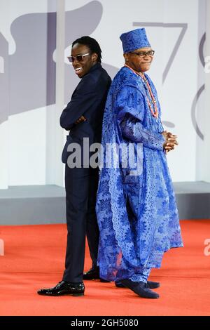 The Palazzo del Cinema, Lido di Venezia, Venice, Italy. 4th Sep, 2021. Michael Ajao poses on the red carpet for LAST NIGHT IN SOHO during the 78th Venice International Film Festival. Picture by Credit: Julie Edwards/Alamy Live News Stock Photo