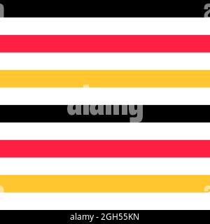 Germany flag seamless pattern background. Simple horizontal color stripes of black, orange and yellow colors Stock Photo