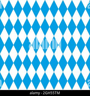 Seamless Bavarian rhombic pattern. Ideal for textiles, packaging, paper printing, simple backgrounds and textures. Stock Photo