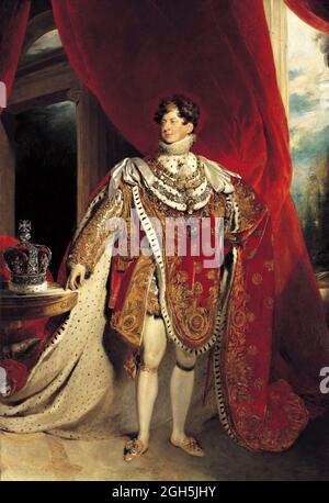 A portrait of King George IV who was King of England from 1820 until 1830 Stock Photo