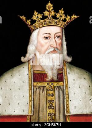 A portrait of King Edward III who was King of England from 1327 until 1377 Stock Photo