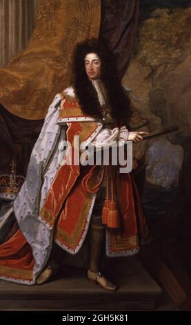 A portrait of King William III (William of Orange) who was King of England from 1689 until 1702 Stock Photo