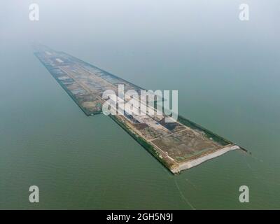 Wuxi. 5th Sep, 2021. Aerial photo taken on Sept. 5, 2021 shows the