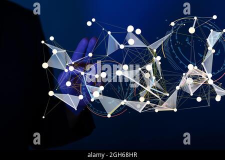 An illustration of an abstract programming structure for web development Stock Photo