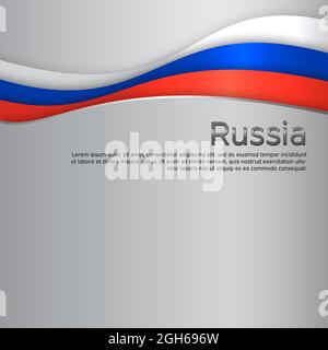 Russia flag. Paper cut style design of official world flag. Map concept.  Fit for banner, background, poster, anniversarry template, festival  holiday, independent day. Vector eps 10 13796057 Vector Art at Vecteezy