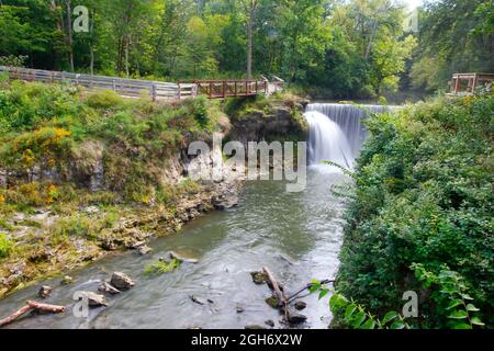 Cedar Cliff Falls, Cedarville, Ohio Stock Photo