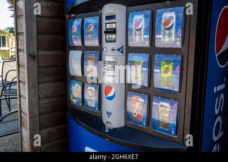 Tacoma, WA USA - circa August 2021: View of vending machines at the Point Defiance Zoo. Stock Photo