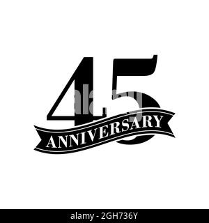 Template logo 45th anniversary years logo.-vector illustration. 45th ...