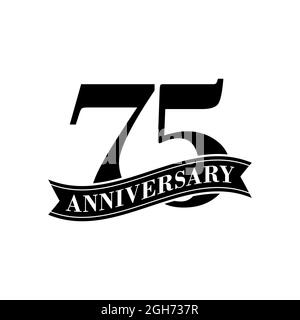 75 Years Anniversary Vector Stock Illustration Design Template. Stock Vector