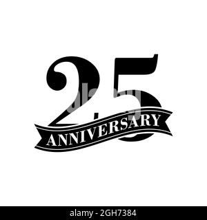 25 Years Anniversary Vector Stock Illustration Design Template. Stock Vector