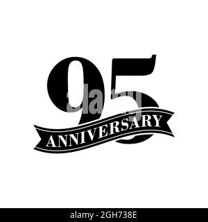 95 Years Anniversary Vector Stock Illustration Design Template. Stock Vector