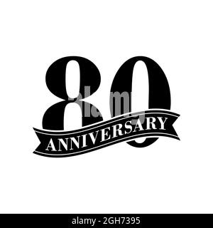 80 Years Anniversary Vector Stock Illustration Design Template. Stock Vector