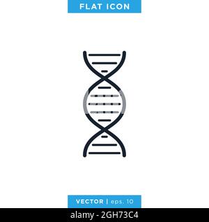 DNA Helix Icon Vector Stock Illustration Design Template. Vector eps 10. Stock Vector