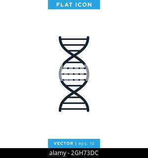 DNA Helix Icon Vector Stock Illustration Design Template. Vector eps 10. Stock Vector