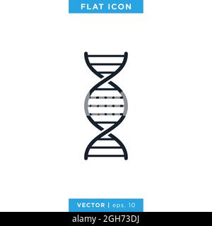 DNA Helix Icon Vector Stock Illustration Design Template. Vector eps 10. Stock Vector