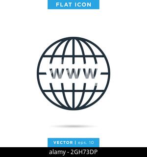 Globe icon vector stock illustration design template. Vector eps 10. Stock Vector