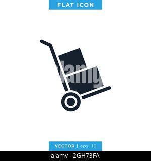 Handcart Icon Vector Stock Illustration Design Template. Vector eps 10. Stock Vector