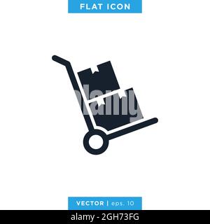 Handcart Icon Vector Stock Illustration Design Template. Vector eps 10. Stock Vector