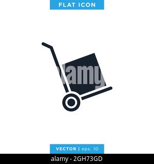 Handcart Icon Vector Stock Illustration Design Template. Vector eps 10. Stock Vector