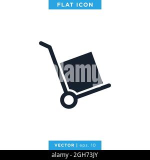 Handcart Icon Vector Stock Illustration Design Template. Vector eps 10. Stock Vector