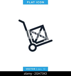 Handcart Icon Vector Stock Illustration Design Template. Vector eps 10. Stock Vector