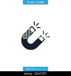 Magnet icon vector stock illustration design template. Vector eps 10. Stock Vector