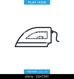 Iron icon vector stock illustration design template. Editable stroke. Vector eps 10. Stock Vector