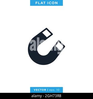 Magnet icon vector stock illustration design template. Vector eps 10. Stock Vector