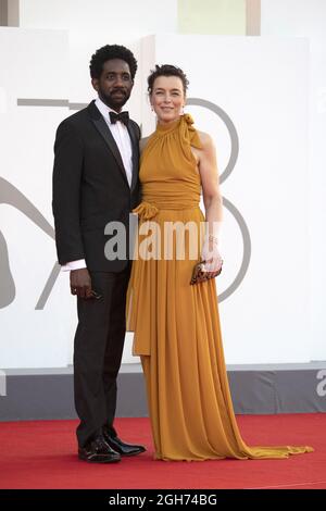 Rhashan Stone and Olivia Williams attending the Kineo Prize Red Carpet as part of the 78th Venice International Film Festival in Venice, Italy on September 05, 2021. Photo by Aurore Marechal/ABACAPRESS.COM Stock Photo