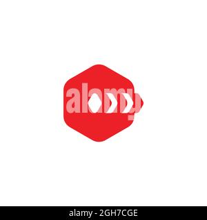 letter c fast stripes arrows geometric logo vector Stock Vector