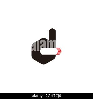 dc motion arrows simple lowercase logo vector Stock Vector