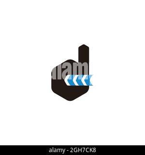 letter cd enter arrow lowercase simple logo vector Stock Vector