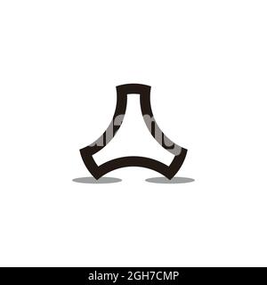 abstract eiffel tower symbol logo vector Stock Vector