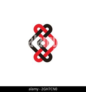 linked colorful arrows simple logo vector Stock Vector