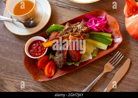 Uzbek food kazan-kabob Stock Photo