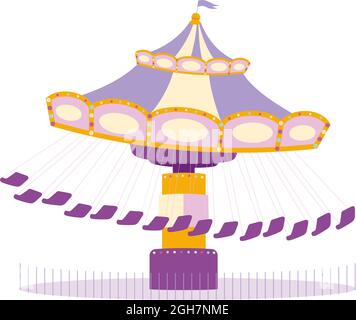 Carousel semi flat color vector object Stock Vector