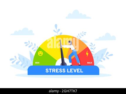 https://l450v.alamy.com/450v/2gh7tk7/reduce-stress-level-flat-style-design-concept-vector-illustration-emotion-overload-burnout-and-fatigue-from-work-stress-level-meter-gauge-emotion-s-2gh7tk7.jpg