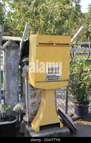 old post box in Vietnam Stock Photo