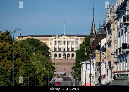 Royal Palace in Oslo, Norway Stock Photo