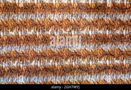 Blurry of  tiger pattern fabric   use for background Stock Photo