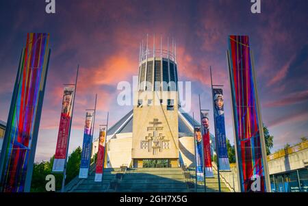 Metropolitan Cathedral of Christ the King in Liverpool (Paddy's Wigwam) Stock Photo