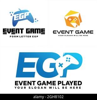 Game recreation joystick logo design Stock Vector