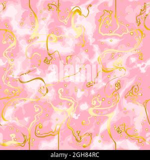 Gold marble seamless pattern Stock Vector