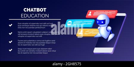 Android training isometric illustration Stock Vector