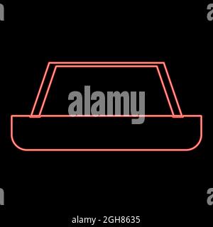 Neon carpet red color vector illustration flat style light image Stock Vector
