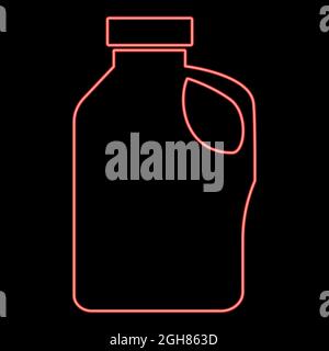 Neon household chemicals red color vector illustration flat style light image Stock Vector