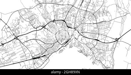 Urban vector city map of Vasteras, Sweden, Europe Stock Vector