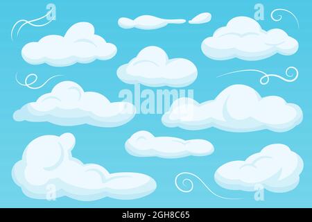 Cartoon clouds set Vector illustration Stock Vector Image & Art - Alamy