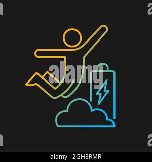 Increased energy gradient vector icon for dark theme Stock Vector